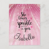 Ze laat een kleine, luxe, gepersonaliseerde P Briefkaart (Voorkant)