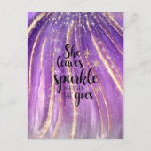 Ze laat een kleine luxe glitter achter briefkaart (Voorkant)