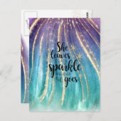 Ze laat een kleine luxe glitter achter briefkaart (Voorkant / Achterkant)