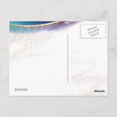 Ze laat een kleine luxe glitter achter briefkaart (Achterkant)