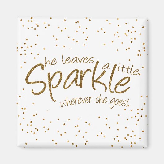 Ze laat een kleine mug achter magneet (Voorkant)