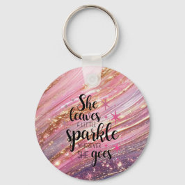 Ze laat een kleine penseelpenselen achter en glitt sleutelhanger