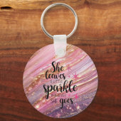 Ze laat een kleine penseelpenselen achter en glitt sleutelhanger (Voorkant)