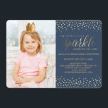 Ze laat een kleine Sparkle KIDS VERJAARDAG UITNODI Kaart<br><div class="desc"></div>