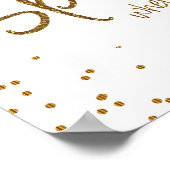 Ze laat een kleine vlek achter in Goud en Wit Poster (Hoek)