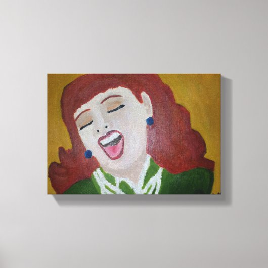 Ze lachte canvas afdruk (Voorkant)