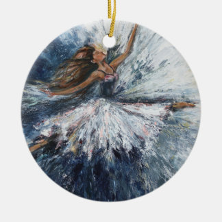 "Ze leapt" Art Ornament