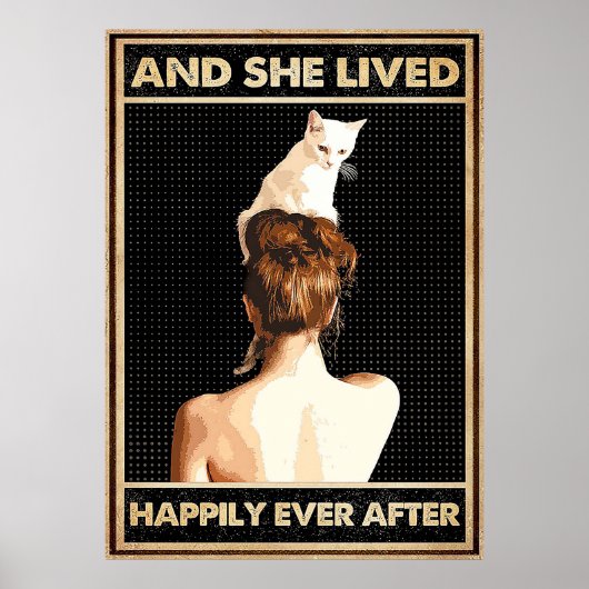 Ze leefde gelukkig altijd na de kat-verticale poster (Voorkant)