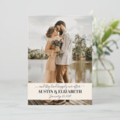 Ze leefden nog lang en gelukkig na hun trouwen dan kaart (Staand voorkant)