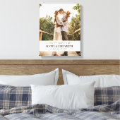 Ze leefden nog lang en gelukkig trouwsignage canvas afdruk (Insitu (Slaapkamer))