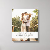 Ze leefden nog lang en gelukkig trouwsignage canvas afdruk (Voorkant)