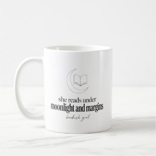 Ze Leest Bij Maneschijn En Marges Boekminnares Maa Koffiemok