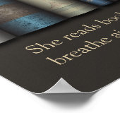 Ze leest boeken om het Poster van de Boek te leven (Hoek)