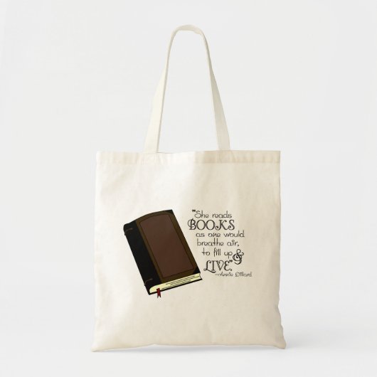 Ze leest boeken tote bag (Voorkant)