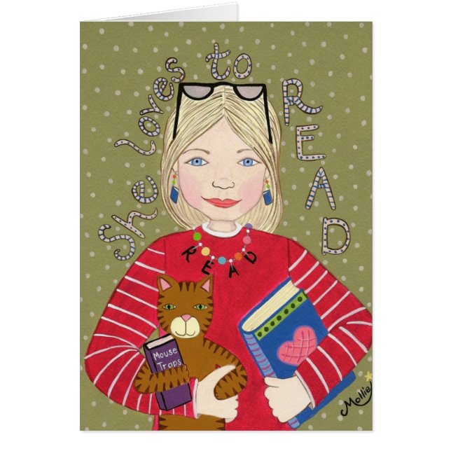 Ze leest graag (Voorkant)