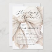 Ze legt de knoop in het witte boog Vrijgezellenfee Kaart (Voorkant)