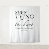 Ze legt de knoop vast | Achtergrond Vrijgezellenfe Wandkleed (Voorkant)