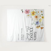 Ze legt de knoop vast | Boho Vrijgezellenfeest Ach Wandkleed (Voorkant (horizontaal))