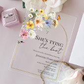 Ze legt de knoop vast | Vrijgezellenfeest van wild Acryl Uitnodigingen