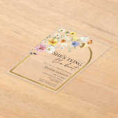 Ze legt de knoop vast | Vrijgezellenfeest van wild Acryl Uitnodigingen (Laagn)