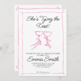 Ze legt het knoop Vrijgezellenfeest vast Kaart