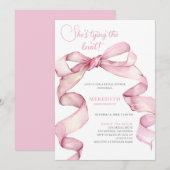 Ze legt het knoop Vrijgezellenfeest vast Kaart (Voorkant / Achterkant)