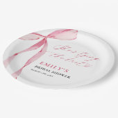 Ze legt het knoop Vrijgezellenfeest vast Papieren Bordje (Gekanteld)