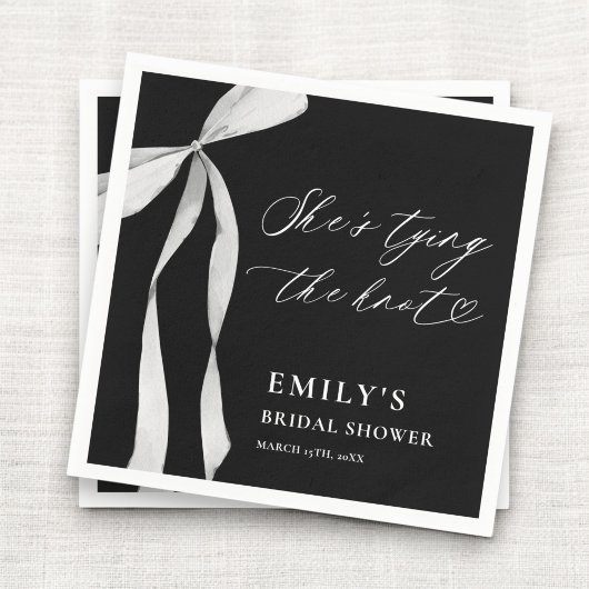 Ze legt het knoop Vrijgezellenfeest vast Servet