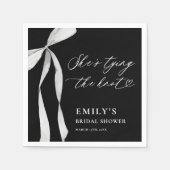 Ze legt het knoop Vrijgezellenfeest vast Servet (Voorkant)