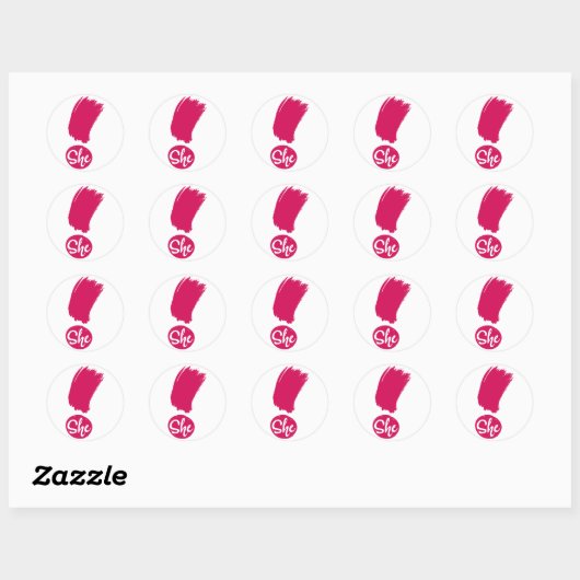 Ze legt Stickers uit (Vel)