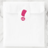 Ze legt Stickers uit (Tas)