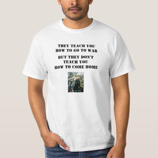 ZE LEREN JE HOE JE NAAR WAR GAAT T-SHIRT (Voorkant)