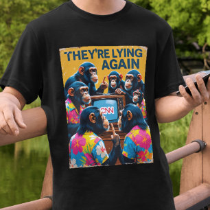 Ze liegen weer T-shirt Tegen Oorlog Vervalste Nieu