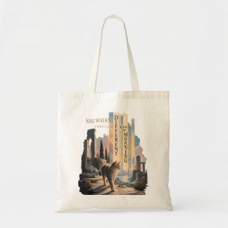 Ze loopt door een andere soort ochtend Dichter Tote Bag