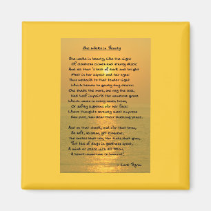 Ze loopt in Beauty/Cape May Sunset Square Magnet