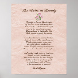 Ze loopt in Beauty Lord Byron Love Poem Poster