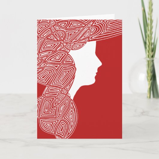 Ze loopt in een beauty Kaart (Voorkant)