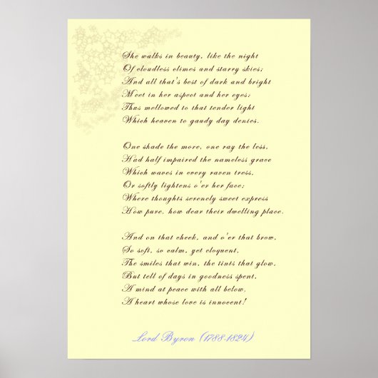 Ze loopt in het Poster Beauty (Voorkant)