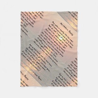 Ze loopt in schoonheid/Kaap en kan zonsondergang Fleece Deken