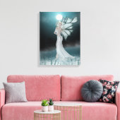 Ze loopt op het waterschilderCanvas Canvas Afdruk (Insitu (Woonkamer))