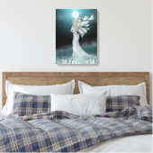 Ze loopt op het waterschilderCanvas Canvas Afdruk (Insitu (Slaapkamer))