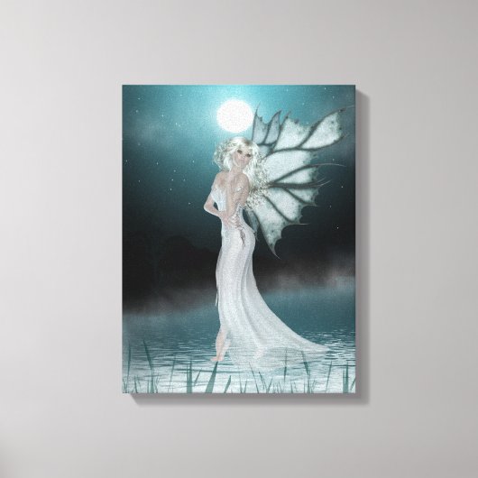 Ze loopt op het waterschilderCanvas Canvas Afdruk (Voorkant)