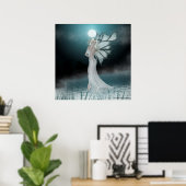 Ze loopt op water - Fantasy Fae Print/Poster Poster (Thuiskantoor)