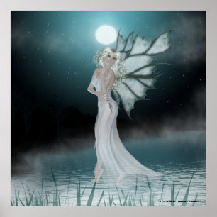 Ze loopt op water - Fantasy Fae Print/Poster Poster