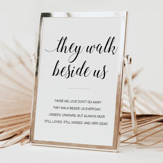 Ze lopen naast ons Elegant huwelijksherdenkingbord Poster