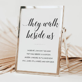Ze lopen naast ons Elegant huwelijksherdenkingsbor Poster