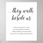 Ze lopen naast ons Elegant trouw-herdenkingsbord Poster (Voorkant)
