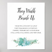 Ze lopen naast ons groen bruiloft gedenkteken poster (Voorkant)