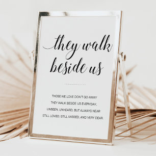 Ze lopen naast ons legant Wedding Memorial Sign Poster