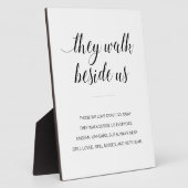 Ze lopen naast ons Memorial Poem Wedding Fotoplaat (Zijkant)
